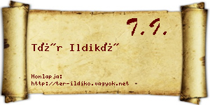 Tér Ildikó névjegykártya