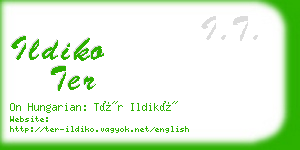 ildiko ter business card
